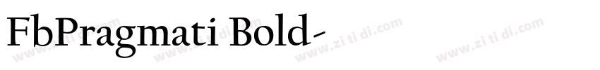 FbPragmati Bold字体转换